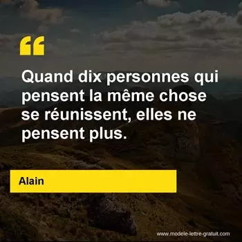 Citation Alain