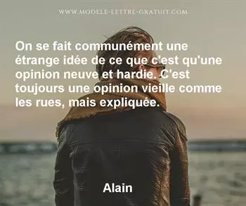 Citation de Alain