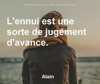 Citation de Alain