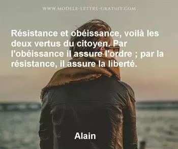Citation de Alain
