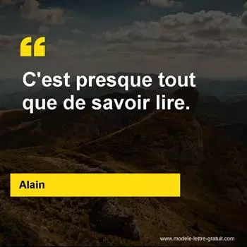 Citation Alain