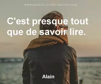 Citation de Alain