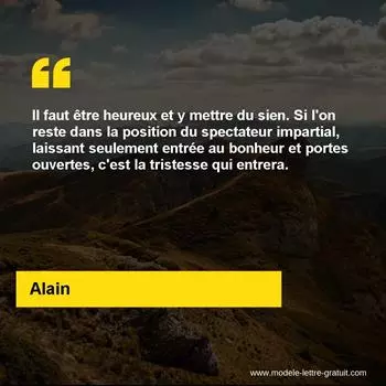 Citation Alain