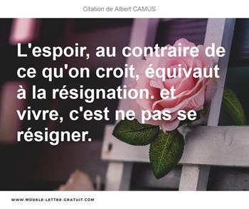 Citations Albert CAMUS