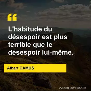 Citation Albert CAMUS