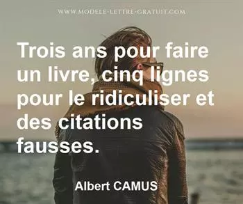 Citation de Albert CAMUS
