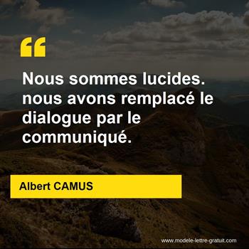 Citations Albert CAMUS