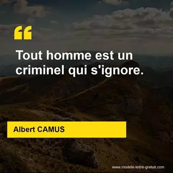 Citation Albert CAMUS