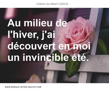 Citations Albert CAMUS