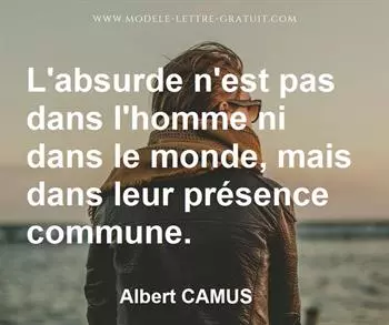 Citation de Albert CAMUS