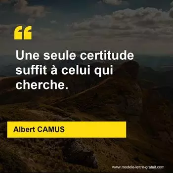 Citation Albert CAMUS