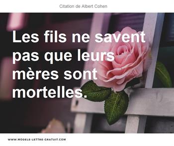 Citations Albert Cohen