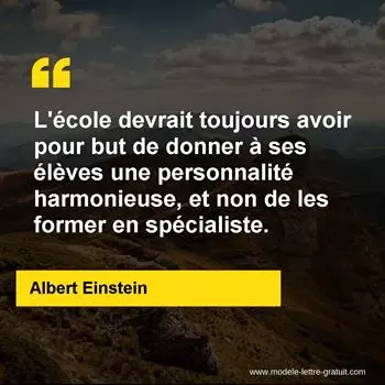 Citation Albert Einstein