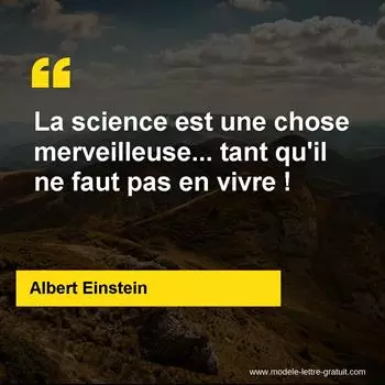 Citation Albert Einstein