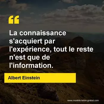 Citation Albert Einstein