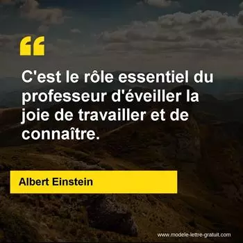 Citation Albert Einstein