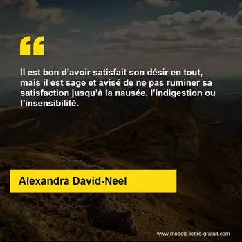 Citation Alexandra David-Neel