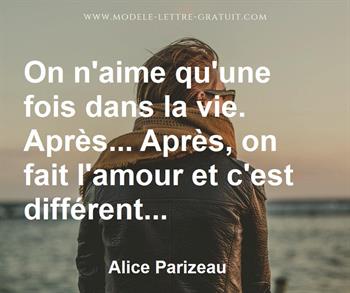 Citation de Alice Parizeau