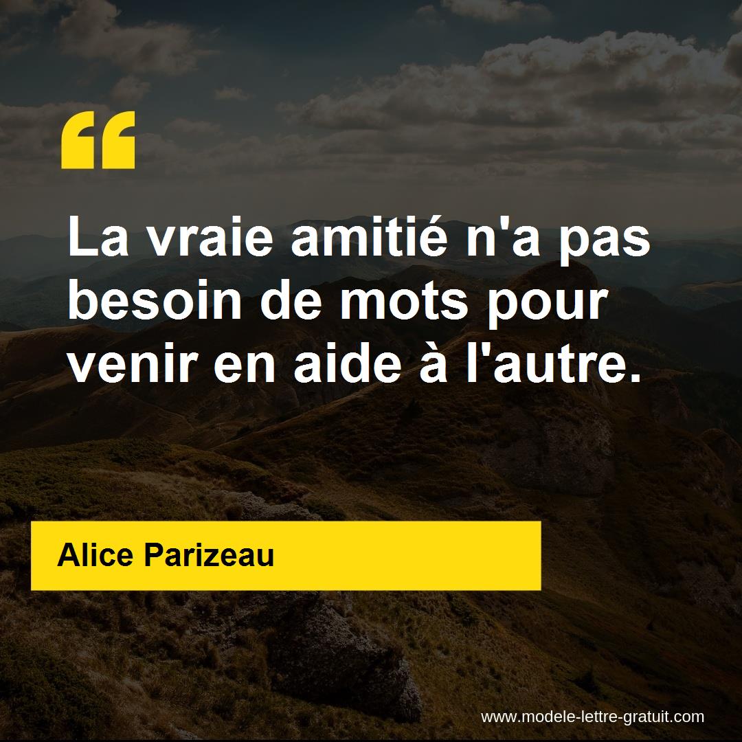La Vraie Amitie N A Pas Besoin De Mots Pour Venir En Aide A Alice Parizeau