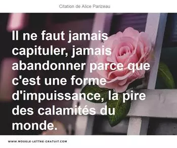 Citations Alice Parizeau