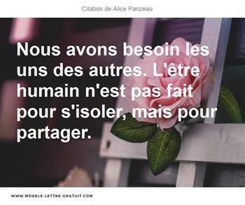 Citations Alice Parizeau