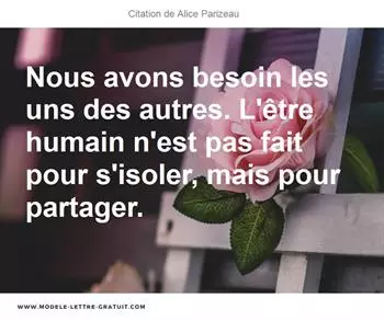Citations Alice Parizeau