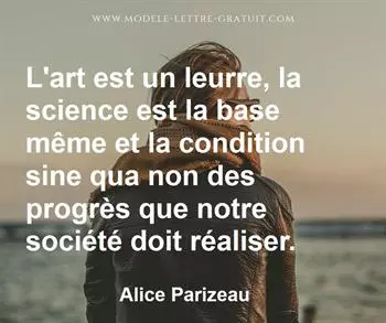 Citation de Alice Parizeau