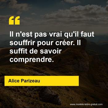 Citation de Alice Parizeau