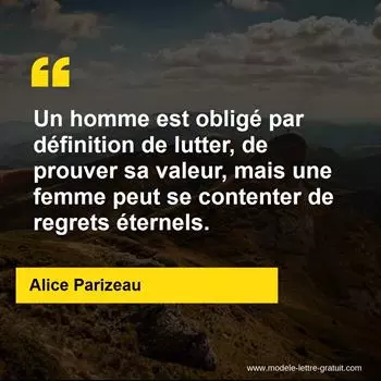 Citation Alice Parizeau