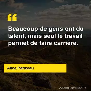 Citation Alice Parizeau