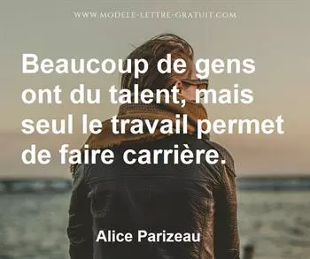 Citation de Alice Parizeau
