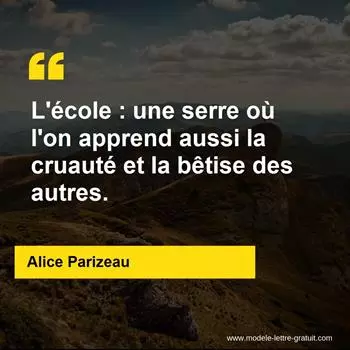 Citation Alice Parizeau