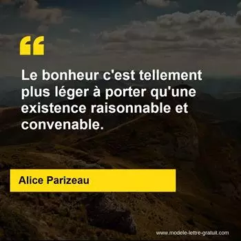 Citation Alice Parizeau
