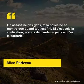 Citation Alice Parizeau