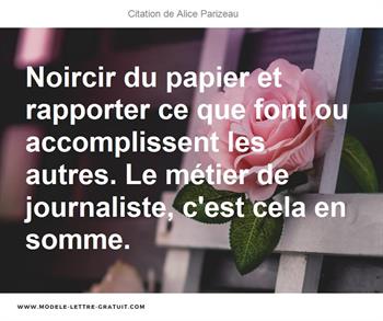 Citations Alice Parizeau