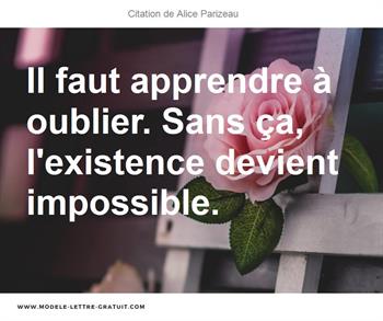Citations Alice Parizeau