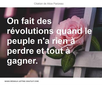 Citations Alice Parizeau