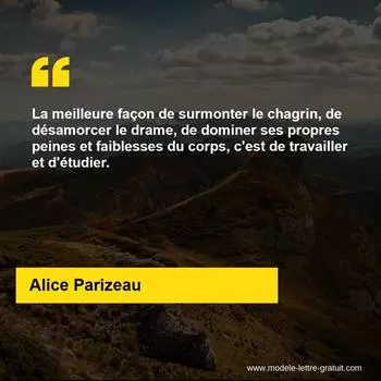 Citation Alice Parizeau