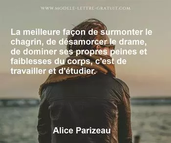 Citation de Alice Parizeau