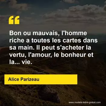 Citation Alice Parizeau