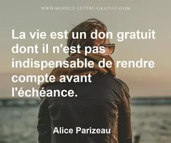 Citation de Alice Parizeau