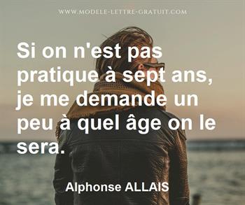 Citation de Alphonse ALLAIS