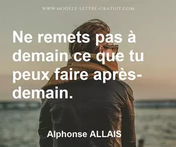 Citation de Alphonse ALLAIS