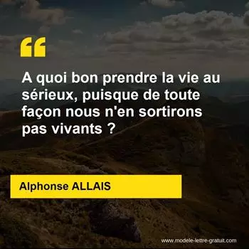 Citation Alphonse ALLAIS