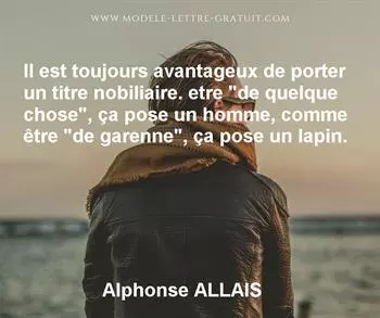 Citation de Alphonse ALLAIS