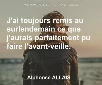 Citation de Alphonse ALLAIS