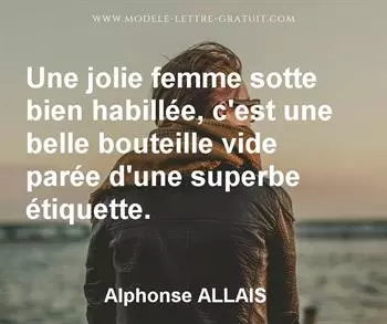 Citation de Alphonse ALLAIS