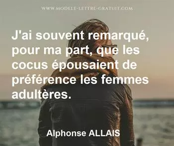 Citation de Alphonse ALLAIS