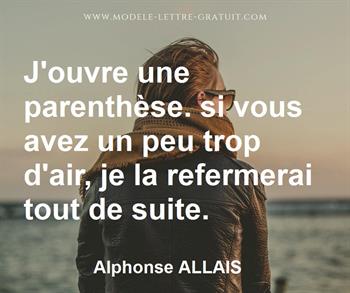 Citation de Alphonse ALLAIS