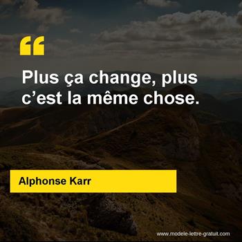 Citation de Alphonse Karr